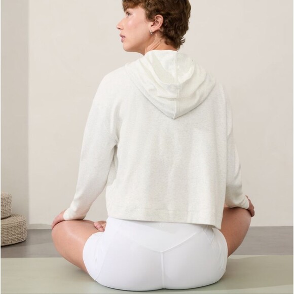 Athleta Presence Hoodie grey XS crop cropped top - Picture 4 of 11